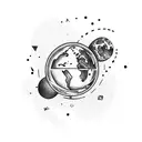 Planet earth, libra tattoo design idea