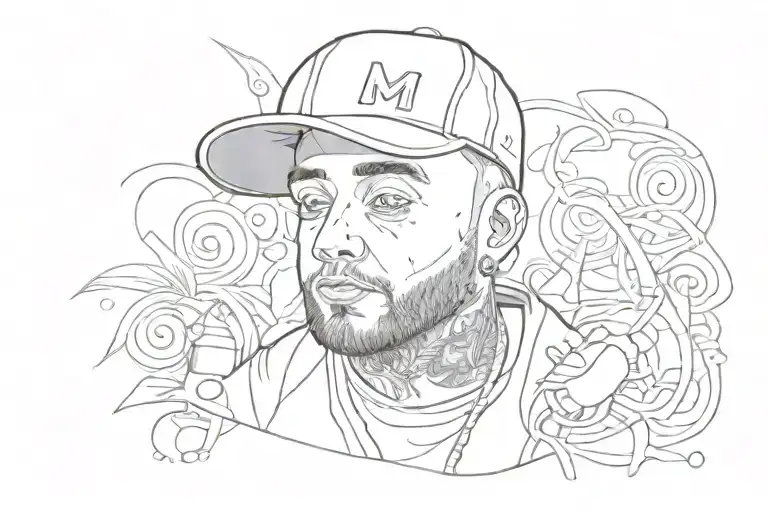 Mac Miller tribute tattoo design idea