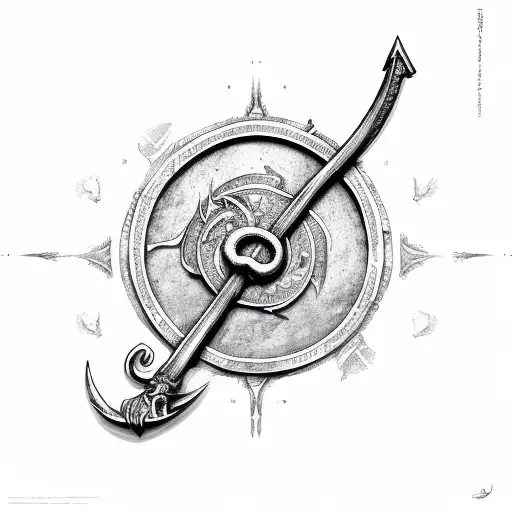 Old Schoole Runescape Scythe of Vitur tattoo design idea