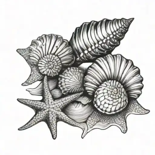 sea shells. best friends tattoo design idea