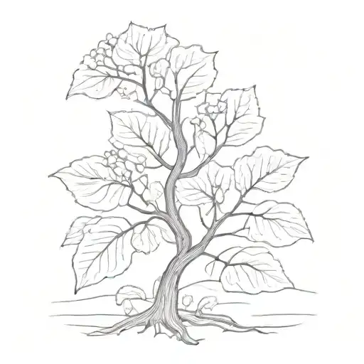 catalpa tree representing family tattoo design idea