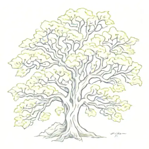 catalpa tree representing family tattoo design idea