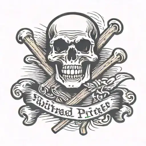 whitebread pirates Jolly Roger  tattoo design idea
