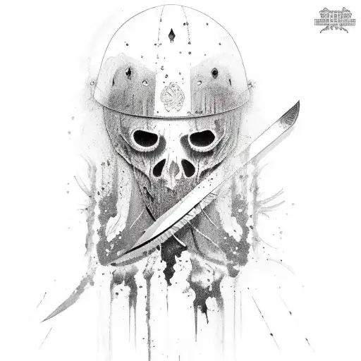 Bloody knife with 'Peer Pressure, Im far too sensitive.' tattoo design idea