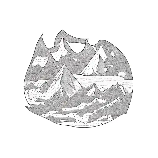 circlular tattoo divided in 4 with puzzle pieces, mountains, state of Ohio, and movie in each area tattoo design idea