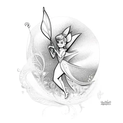 tinkerbell tattoo design idea
