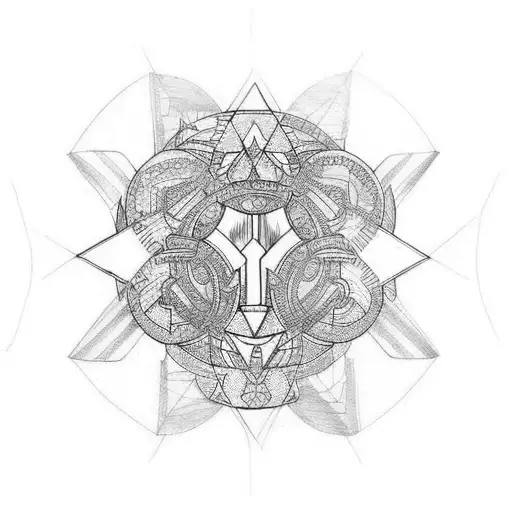 Nordic mixed with a metatron tattoo design idea