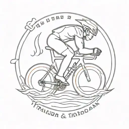 Triathlon Ironman logo with maybe Klagenfurt, Austria vibe tattoo design idea