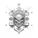 1997 en numeros romanos tattoo design idea