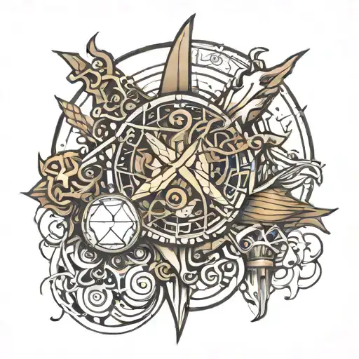 Design a modern tattoo symbolizing my profession as a teacher engaged in the transmission of knowledge and in the fight against tattoo design idea