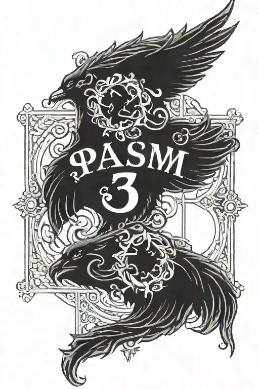 Psalm 23:4 tattoo design idea