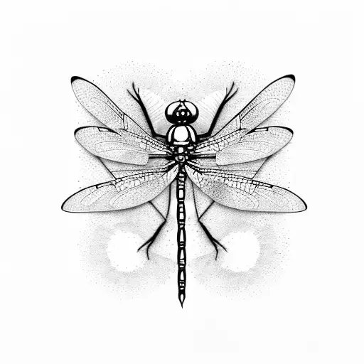 dragonfly and dandelion tattoo design idea