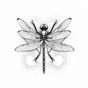 dragonfly and dandelion tattoo design idea
