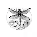 dragonfly and dandelion tattoo design idea