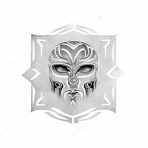 somoan band on thigh tattoo design idea