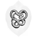 snake wrapped around human heart tattoo design idea