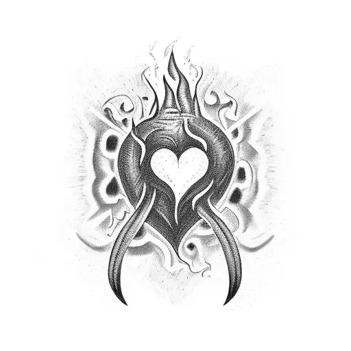 set your heart ablaze tattoo design idea