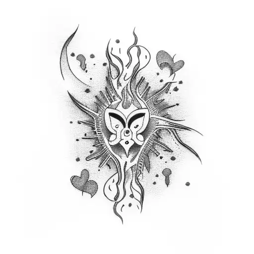set your heart ablaze tattoo design idea