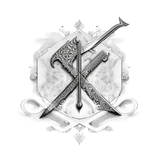 set your heart ablaze sword tattoo design idea