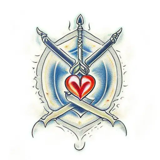 set your heart ablaze sword tattoo design idea