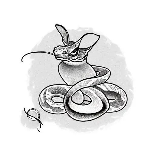 ball python pet  tattoo design idea