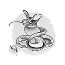 ball python pet  tattoo design idea