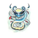 ball python pet  tattoo design idea