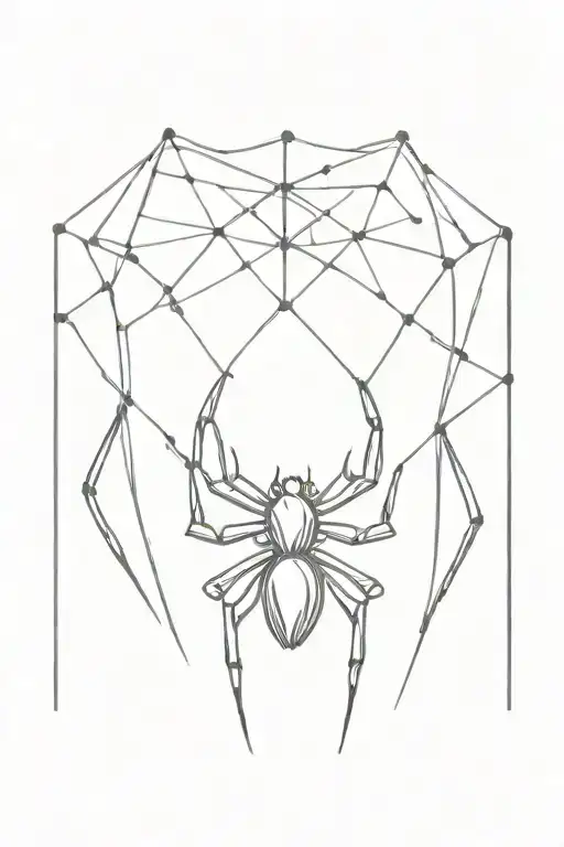 minimal 4 inch cyber siligism style spider tattoo with a small wed below it but very minimal on the forearms cinematic tattoo design idea