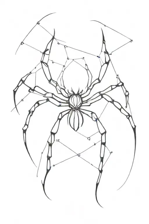 minimal 4 inch cyber siligism pattern spider tattoo with a small wed below it but very minimal on the forearms  tattoo design idea