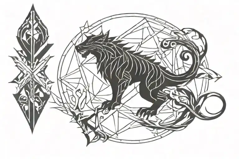 Skyrim logo tattoo design idea