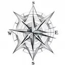 Design a tattoo that combines a compass rose with a field of lavender, symbolizing both exploration and tranquility. tattoo design idea