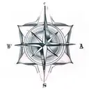 Design a tattoo that combines a compass rose with a field of lavender, symbolizing both exploration and tranquility. tattoo design idea