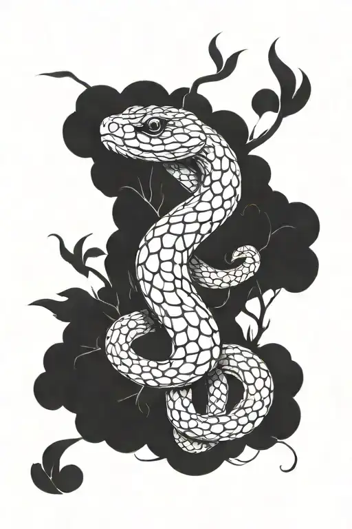 snake wrapping around the arm tattoo design idea