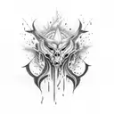 thunder storm tattoo design idea