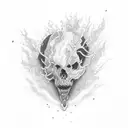 thunder storm tattoo design idea