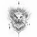 thunder storm tattoo design idea