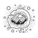 volcano tattoo design idea
