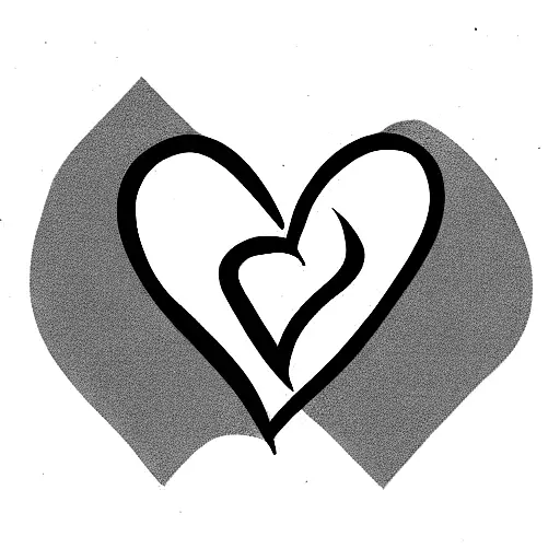 initials name "SERR" with heart  tattoo design idea