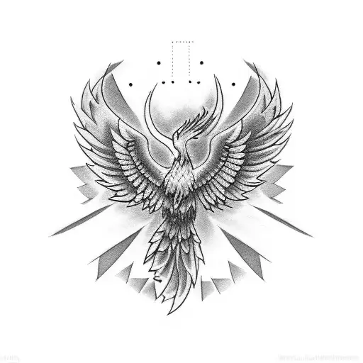number 23 and phoenix  tattoo design idea