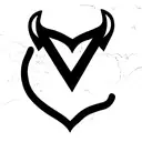 Heart with devil horns tattoo design idea