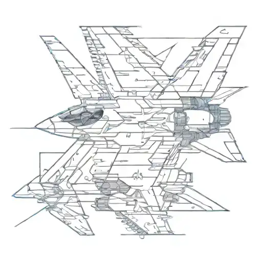 static f14 tomcat facing up  tattoo design idea