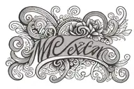 mexican words cursive tattoo design idea