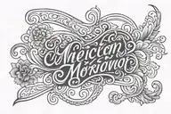 mexican words cursive tattoo design idea