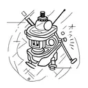 microscope tattoo design idea