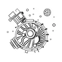 microscope tattoo design idea