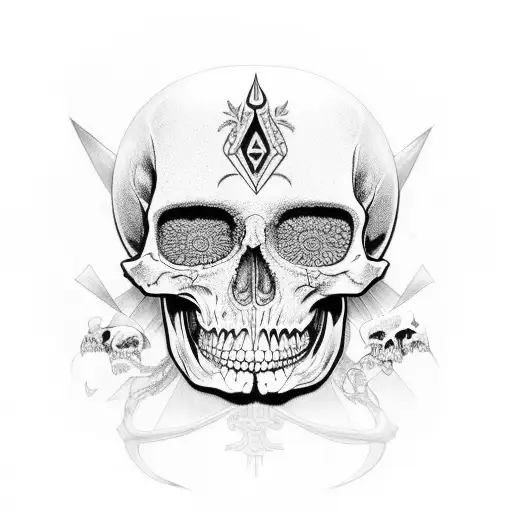 Calaveras con mayas tattoo design idea