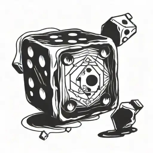 dice symbolizing the gamble  tattoo design idea