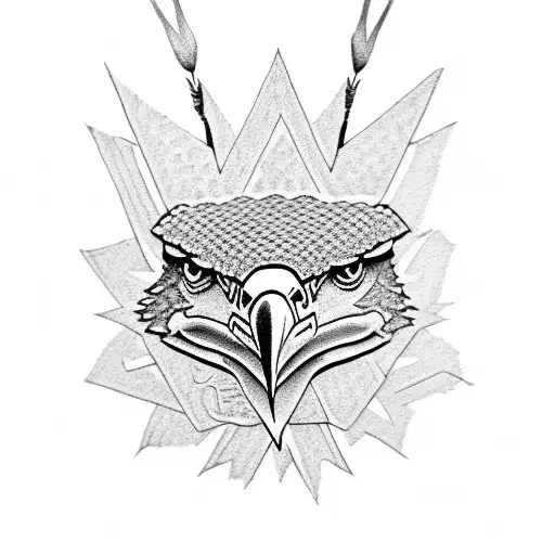 Eagle with snape tattoo design idea