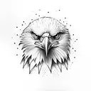 Eagle with snape tattoo design idea