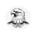 Eagle with snape tattoo design idea